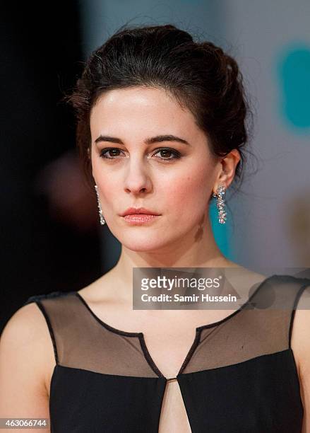 Phoebe Fox attends the EE British Academy Film Awards at The Royal Opera House on February 8, 2015 in London, England.