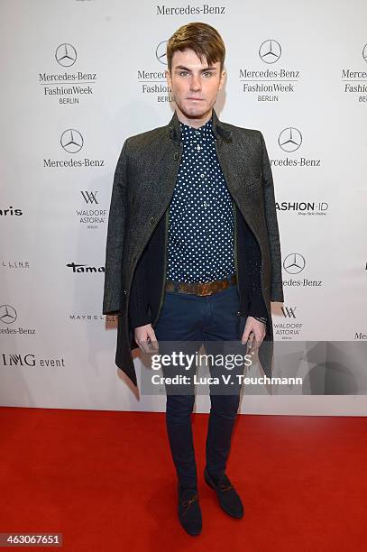 Paul Henry Duval attends the Laurel show during Mercedes-Benz Fashion Week Autumn/Winter 2014/15 at Brandenburg Gate on January 16, 2014 in Berlin,...