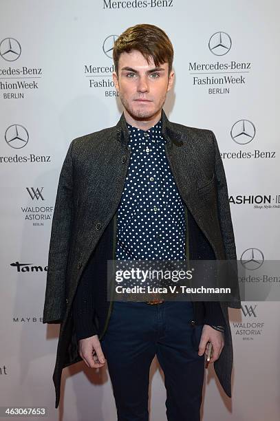 Paul Henry Duval attends the Laurel show during Mercedes-Benz Fashion Week Autumn/Winter 2014/15 at Brandenburg Gate on January 16, 2014 in Berlin,...