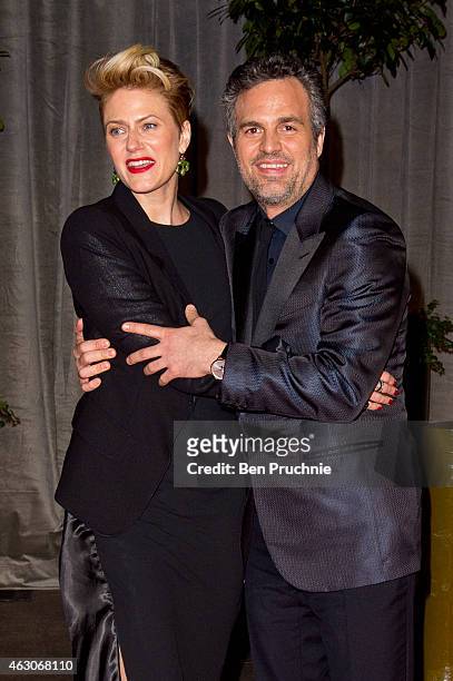 Mark Ruffalo and Sunrise Coigney attends the after party for the EE British Academy Film Awards at The Grosvenor House Hotel on February 8, 2015 in...