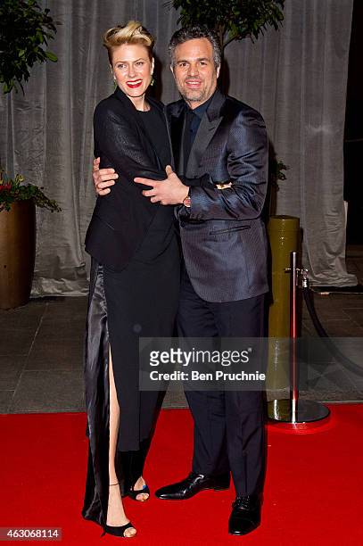 Mark Ruffalo and Sunrise Coigney attends the after party for the EE British Academy Film Awards at The Grosvenor House Hotel on February 8, 2015 in...