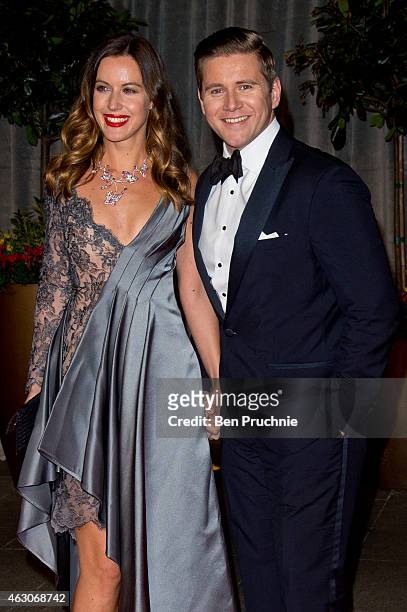 Allen Leech and Charlie Webster attends the after party for the EE British Academy Film Awards at The Grosvenor House Hotel on February 8, 2015 in...