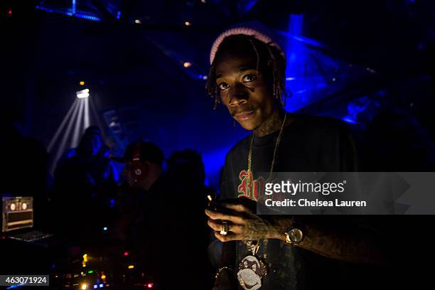 Rapper Wiz Khalifa attends his post-Grammy party at Project La on February 8, 2015 in Los Angeles, California.