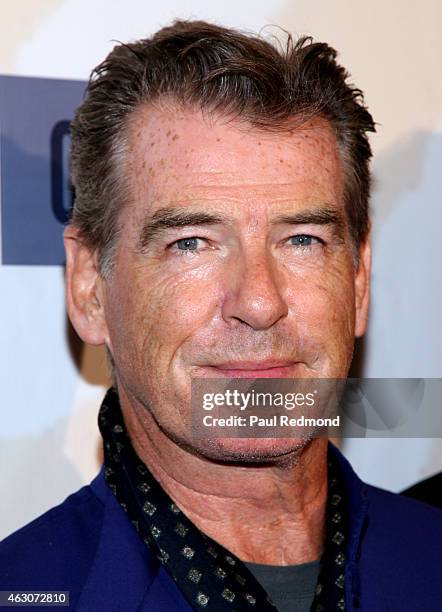 Actor Pierce Brosnan attends the Sunset Marquis Hotel and Rock Against Trafficking GRAMMY After Party at Exchange LA on February 8, 2015 in Los...