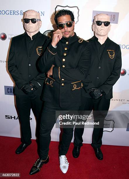 Singer/rapper Sky Blu attends the Sunset Marquis Hotel and Rock Against Trafficking GRAMMY After Party at Exchange LA on February 8, 2015 in Los...
