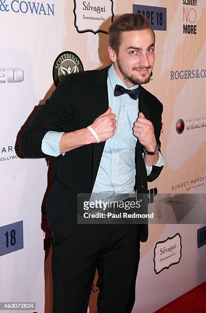 Kendall Schmidt attends the Sunset Marquis Hotel and Rock Against Trafficking GRAMMY After Party at Exchange LA on February 8, 2015 in Los Angeles,...