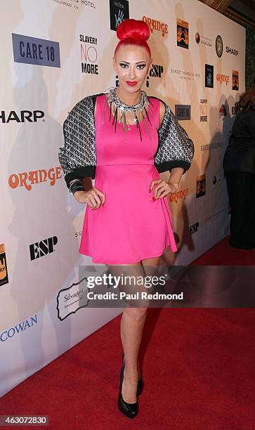 Singer Kaya Jones attends the Sunset Marquis Hotel and Rock Against Trafficking GRAMMY After Party at Exchange LA on February 8, 2015 in Los Angeles,...