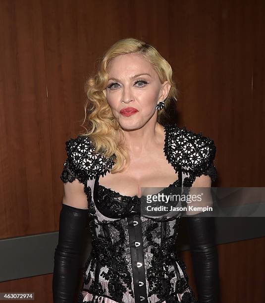 Singer Madonna attends the 57th Annual GRAMMY Awards - Backstage at The Staples Center on February 8, 2015 in Los Angeles, California.
