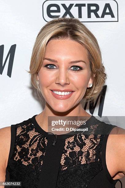 Charissa Thompson hosts "Extra" at their New York studios at H&M in Times Square on February 9, 2015 in New York City.