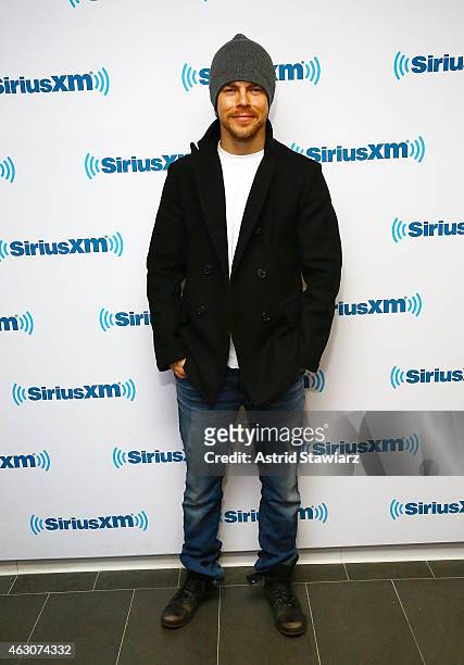 Actor and dancer Derek Hough visits the SiriusXM Studios on February 9, 2015 in New York City.