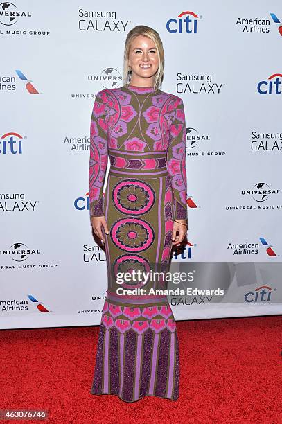 Musician Megan McAllister of the band Fairground Saints arrives at the Universal Music Group Post Grammy Party presented by American Airlines and...