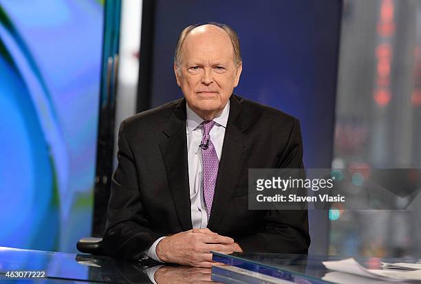 Former Philadelphia Federal Reserve President Charles Plosser visits "Opening Bell with Maria Bartiromo" at FOX Business Network at FOX Studios on...