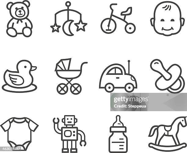 baby-symbol - spielzeugauto stock-grafiken, -clipart, -cartoons und -symbole
