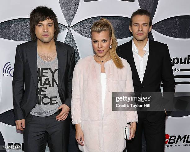 Neil Perry, Kimberly Perry, and Reid Perry of The Band Perry attend the 2015 Republic Records And Big Machine Label Group Post GRAMMY Celebration at...