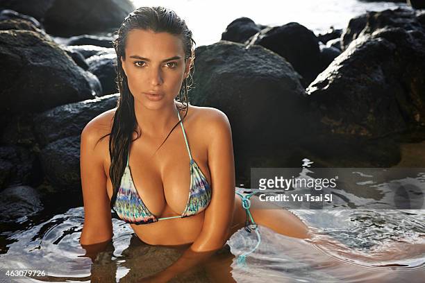 Swimsuit Issue 2015: Model Emily Ratajkowski poses for the 2015 Sports Illustrated Swimsuit issue on April 27, 2014 in Kauai, Hawaii. Swimsuit by...