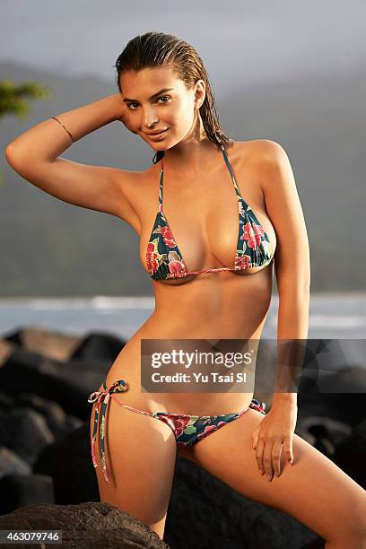 Swimsuit Issue 2015: Model Emily Ratajkowski poses for the 2015 Sports Illustrated Swimsuit issue on April 27, 2014 in Kauai, Hawaii. Swimsuit by...