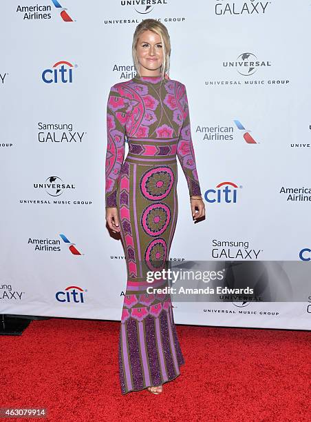 Musician Megan McAllister of the band Fairground Saints arrives at the Universal Music Group Post Grammy Party presented by American Airlines and...