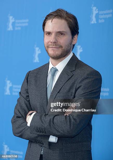 Daniel Bruehl attends the 'Woman in Gold' press conference during the 65th Berlinale International Film Festival at Grand Hyatt Hotel on February 9,...