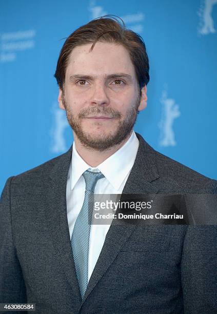 Daniel Bruehl attends the 'Woman in Gold' press conference during the 65th Berlinale International Film Festival at Grand Hyatt Hotel on February 9,...