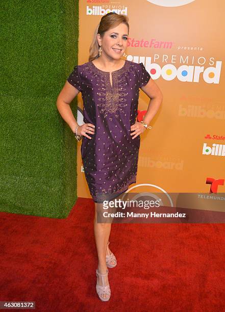 Ana Maria Canseco attends the Billboard Latin 2015 nominees press conference at Trump Doral on February 9, 2015 in Doral, Florida.