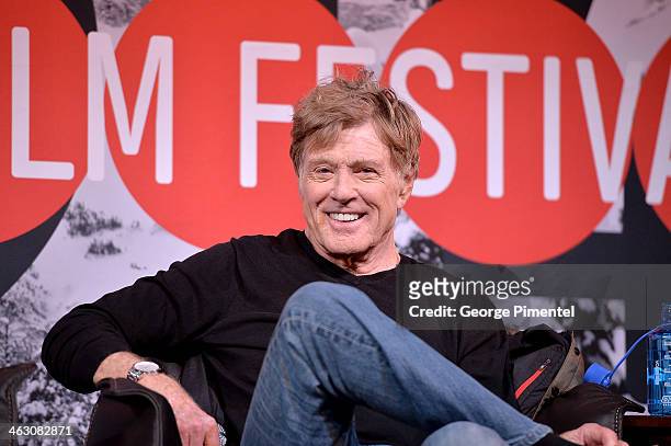 Sundance Institute President and Founder Robert Redford attends the Day One Press Conference at the Egyptian Theatre during the 2014 Sundance Film...