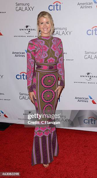 Musician Megan McAllister of the band Fairground Saints arrives at the Universal Music Group Post Grammy Party presented by American Airlines and...