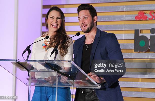 Gabriela Vergara and Gabriel Coronel attends Billboard Latin 2015 Finalists Nominations Press Conference on February 9, 2015 in Doral, Florida.