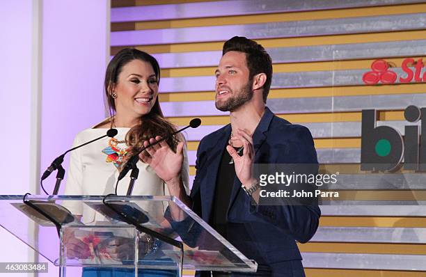 Gabriela Vergara and Gabriel Coronel attends Billboard Latin 2015 Finalists Nominations Press Conference on February 9, 2015 in Doral, Florida.