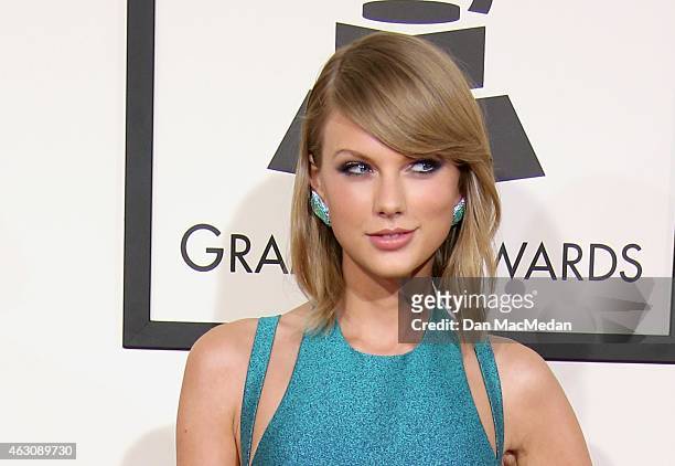 Taylor Swift attends The 57th Annual GRAMMY Awards at the STAPLES Center on February 8, 2015 in Los Angeles, California.