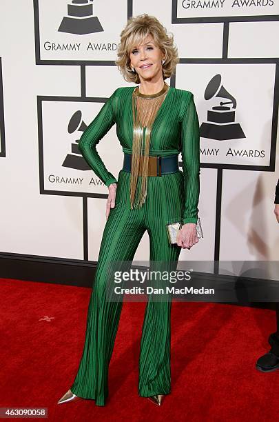 Jane Fonda attends The 57th Annual GRAMMY Awards at the STAPLES Center on February 8, 2015 in Los Angeles, California.
