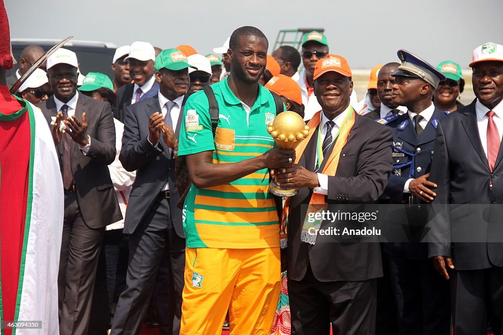 African Cup of Nations champions Ivory Coast welcomed in Abidjan