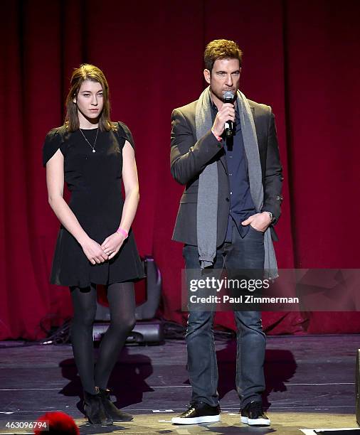 Dylan McDermott and daughter Colette McDermott onstage at the 3rd Annual One Billion Rising: REVOLUTION at Hammerstein Ballroom on February 7, 2015...