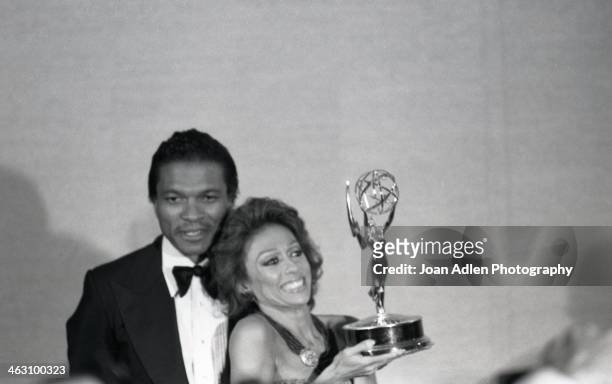 Actress, singer, and dancer Rita Moreno poses with presenter Billy Dee Williams after winning Best Lead Actress for a Single Appearance in a Drama or...