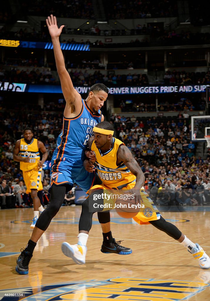 Denver Nuggets versus the Oklahoma City Thunder