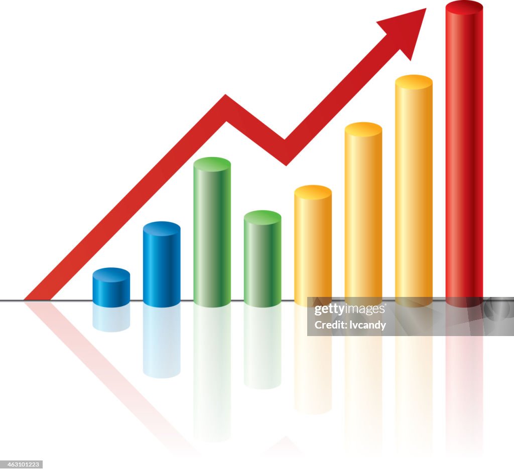 increasing bar graph photos and premium high res... Bar Chart Increasing High-Res Vector Graphic - Getty Images