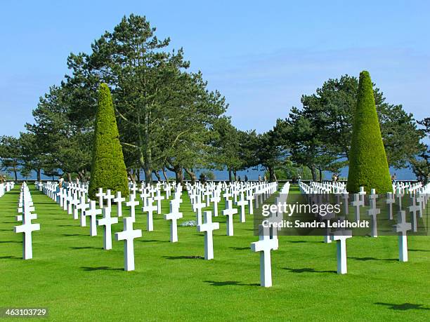 in remembrance - omaha beach stock pictures, royalty-free photos & images
