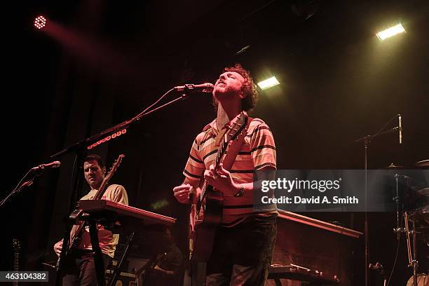 Ryan Miller and Adam Gardner of Guster perform at Iron City on February 9, 2015 in Birmingham, Alabama.