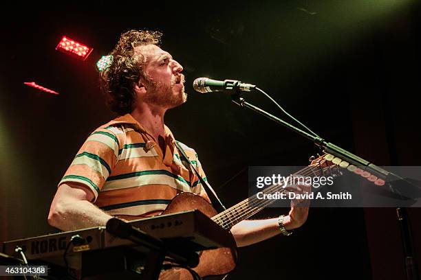 Ryan Miller of Guster performs at Iron City on February 9, 2015 in Birmingham, Alabama.