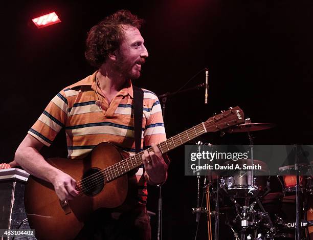 Ryan Miller of Guster performs at Iron City on February 9, 2015 in Birmingham, Alabama.