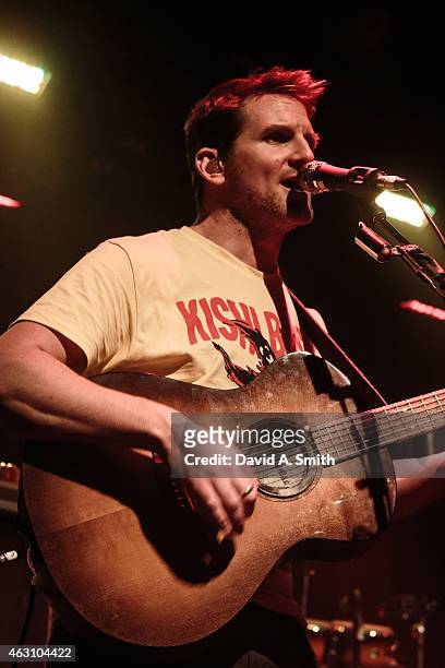 Adam Gardner of Guster performs at Iron City on February 9, 2015 in Birmingham, Alabama.