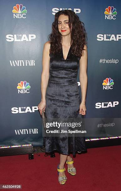 Actress Mozhan Marno attends "The Slap" premiere party at The New Museum on February 9, 2015 in New York City.