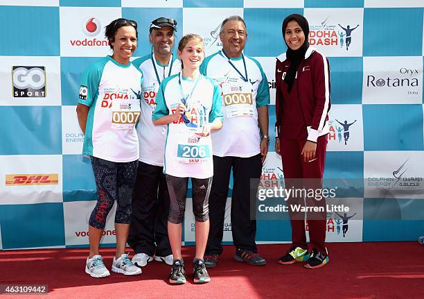 Dame Kelly Holmes of Great Britain, Abdel Ahmed Albuainan, General Manager Dolphin Energy,Katie Palfreeman, Ibrahim Ahmed Ansari, CEO Dolphin Energy...