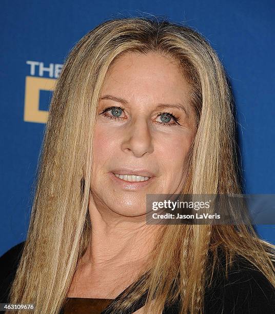 Barbra Streisand poses in the press room at the 67th annual Directors Guild of America Awards at the Hyatt Regency Century Plaza on February 7, 2015...