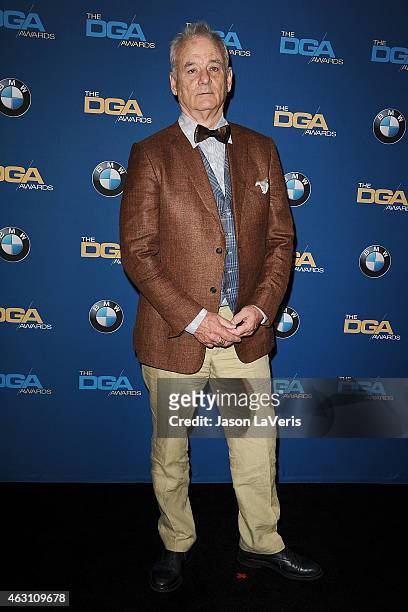 Actor Bill Murray poses in the press room at the 67th annual Directors Guild of America Awards at the Hyatt Regency Century Plaza on February 7, 2015...