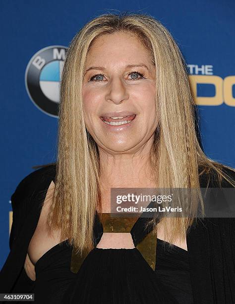 Barbra Streisand poses in the press room at the 67th annual Directors Guild of America Awards at the Hyatt Regency Century Plaza on February 7, 2015...