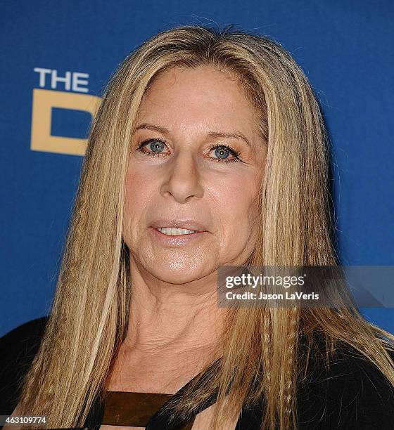 Barbra Streisand poses in the press room at the 67th annual Directors Guild of America Awards at the Hyatt Regency Century Plaza on February 7, 2015...