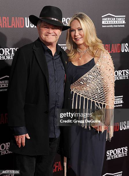 Actor/musician Micky Dolenz and Donna Quinter arrive at the World Premiere of Disney's "McFarland, USA" at the El Capitan Theatre on February 9, 2015...