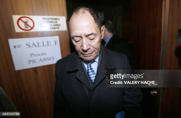 Claude Picasso, son of late Spanish artist Pablo Picasso, arrives for the trial of Pierre Le Guennec , who is accused of receiving stolen goods after...