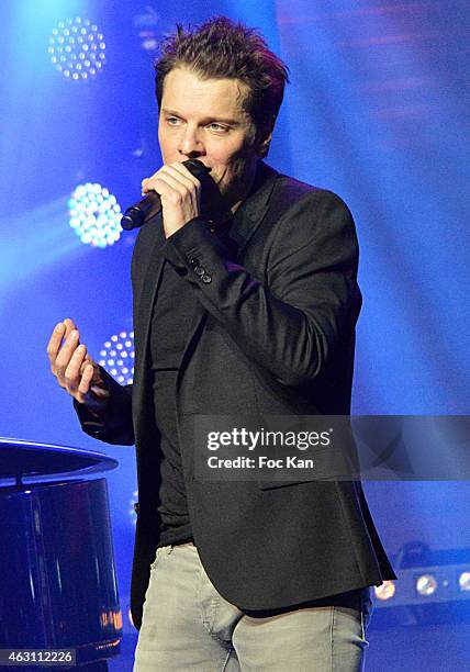 Benabar performs during 'La 3eme Nuit De La Deprime 2015 ' At Folies Bergeres on February 9, 2015 in Paris, France.