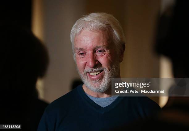 Paul Coleman, finder of the Lenborough coin hoard, talks to reporters at The British Museum on February 10, 2015 in London, England. The coins and...